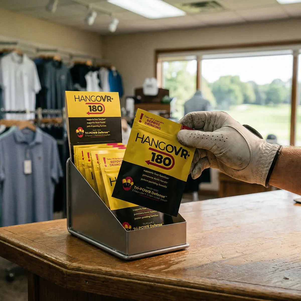 HANGOVR180® at golf course pro shop