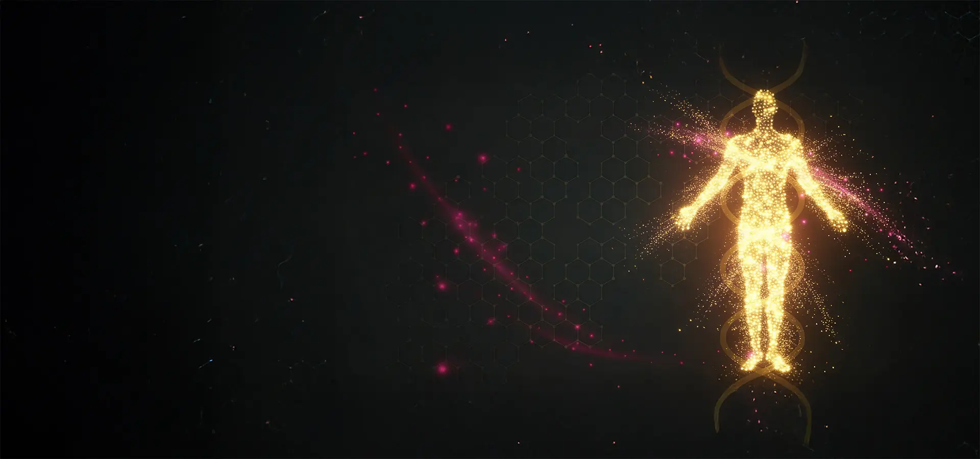 Golden sparkle light effect